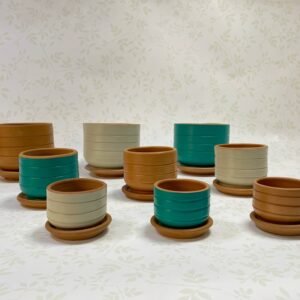 Terracotta Cylinder 3 Strip Pot